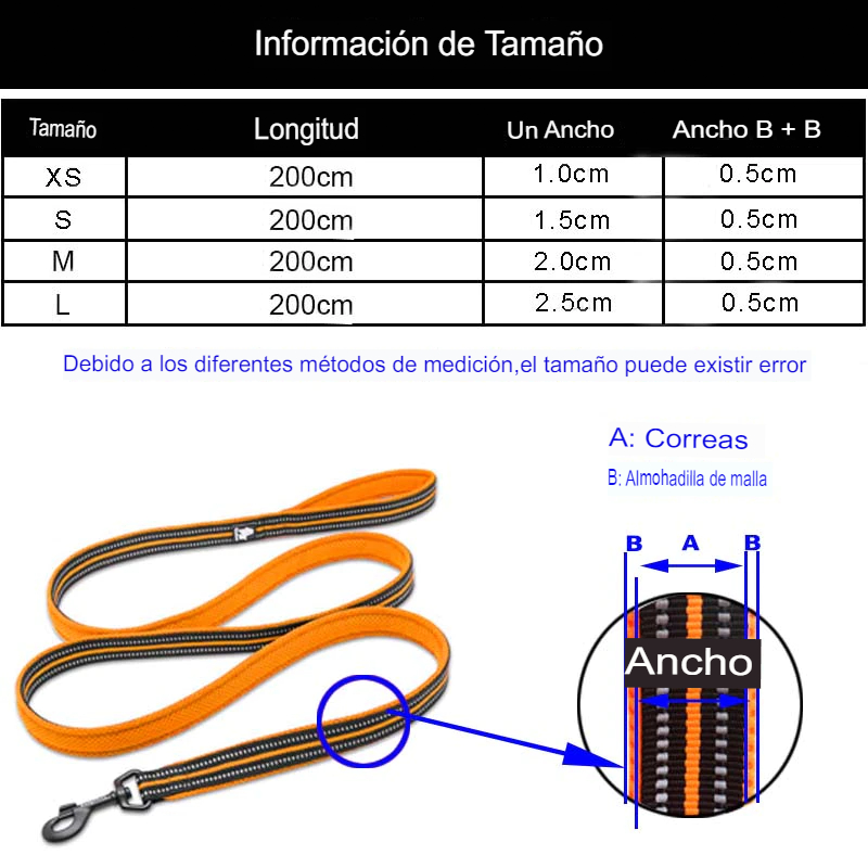Correa de nailon para perros. Correa para correr. - Mascotalux