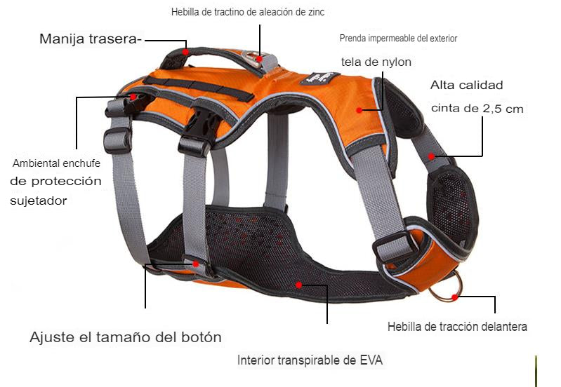¡Potencia la Aventura de tu Gran Compañero Peludo con Nuestro Chaleco de Entrenamiento para Perros Medianos y Grandes! - Mascotalux