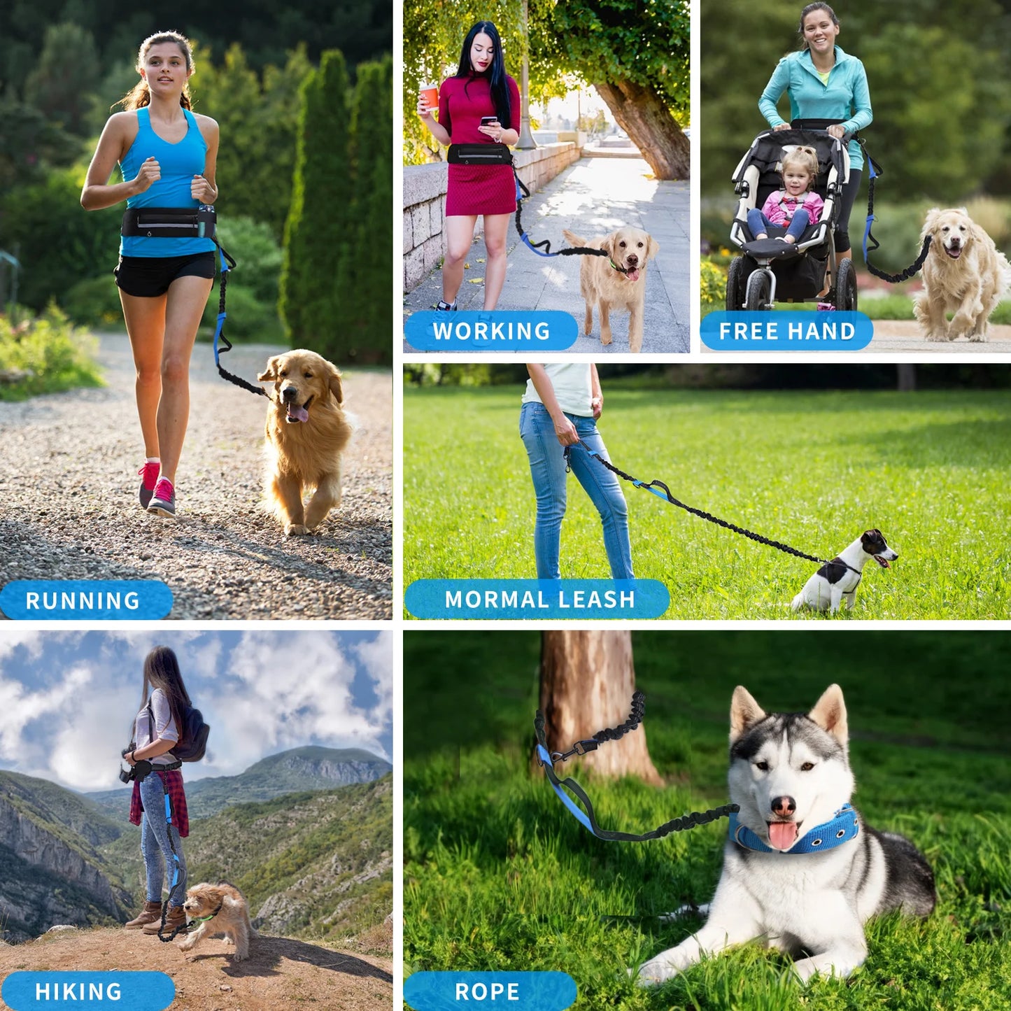 ¡Corre con libertad junto a tu perro! 🐕 Correa manos libres + riñonera
