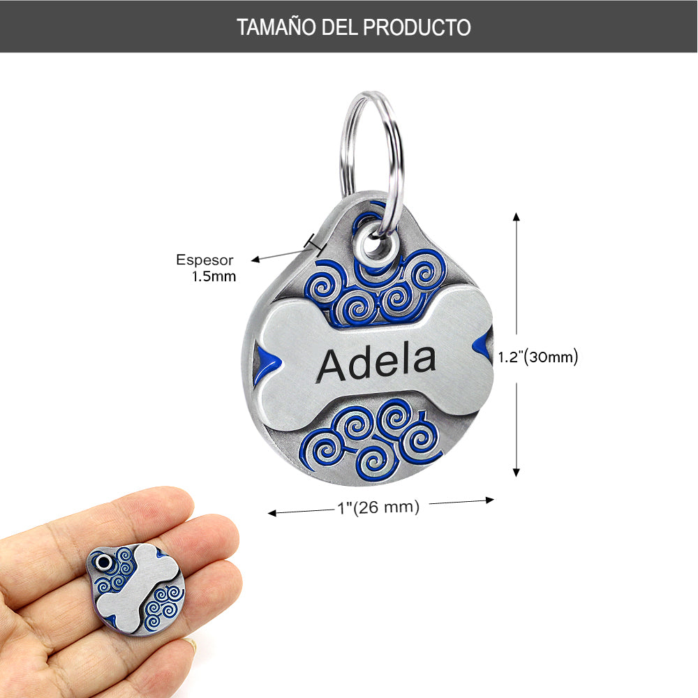 Etiqueta personalizada para perros. Accesorios anti pérdida para mascotas. - Mascotalux