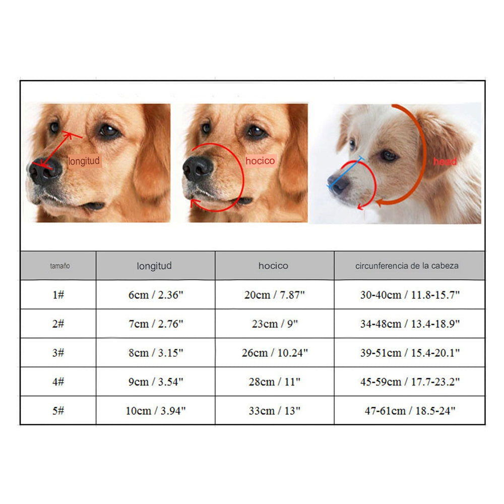 Bozal de silicona suave para perros pequeños, medianos y grandes, protector de hocico transpirable y cómodo para evitar mordeduras y ladridos - Mascotalux
