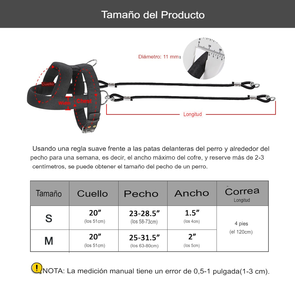 Arnés de entrenamiento de peso ajustable para perro, chaleco para tirar de peso. - Mascotalux
