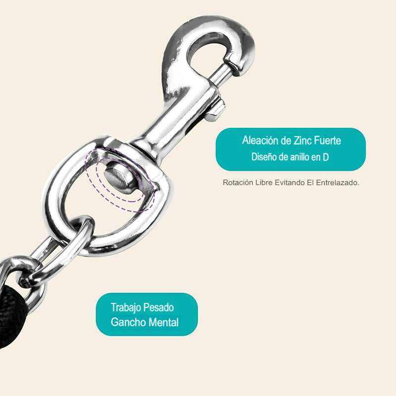 Domina el Paseo con Estilo: Descubre la Correa de Metal Benepaw, Resistencia y Elegancia en Cada Paso - Mascotalux