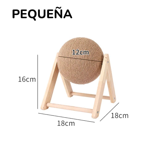 Pelota de rascar para gatos con cuerda sisal. - Mascotalux