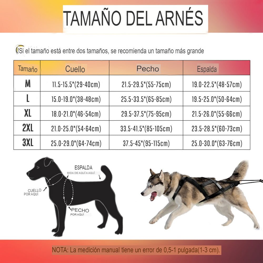 Arnés de trineo para perro grande, correo para tirar del peso de mascotas. - Mascotalux