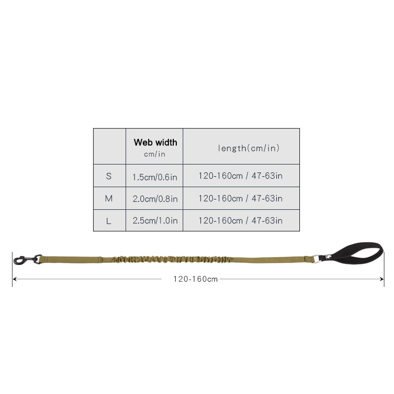 Correa Flexible para perros. Control de cuerda elástica para gran Perro fuerte. - Mascotalux