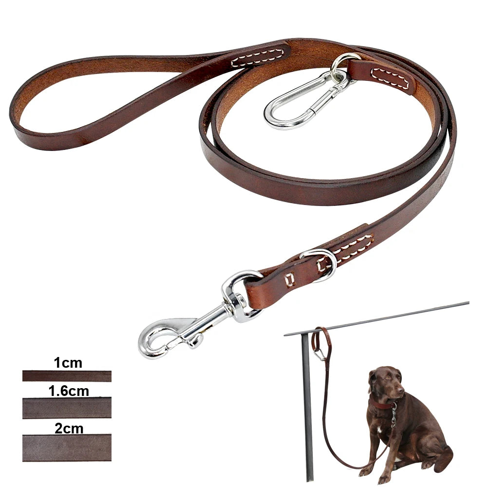 ¡Domina la aventura con nuestra Correa de Cuero para Perros Pitbull: Resistencia y Estilo en cada paso! - Mascotalux