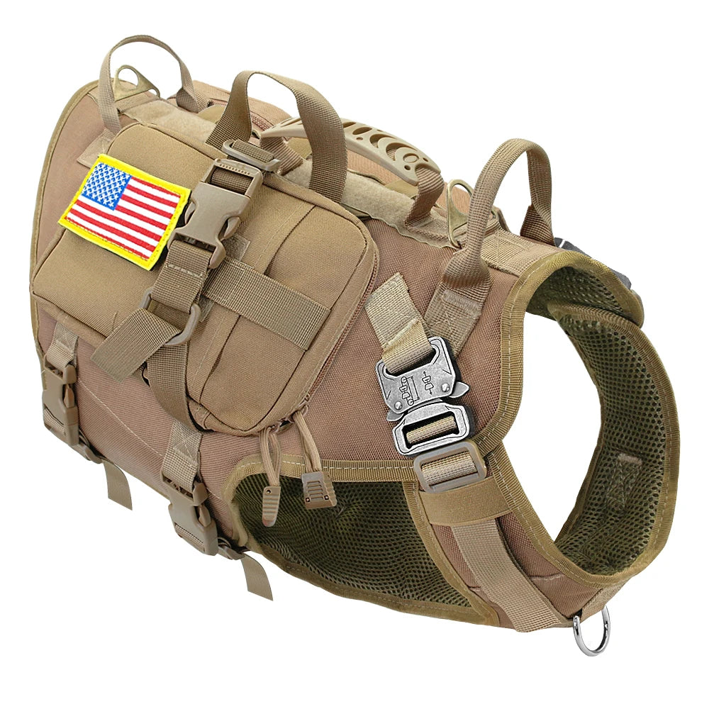 Arnés de nylon durable arnés de perro táctico militar K9 trabajo.