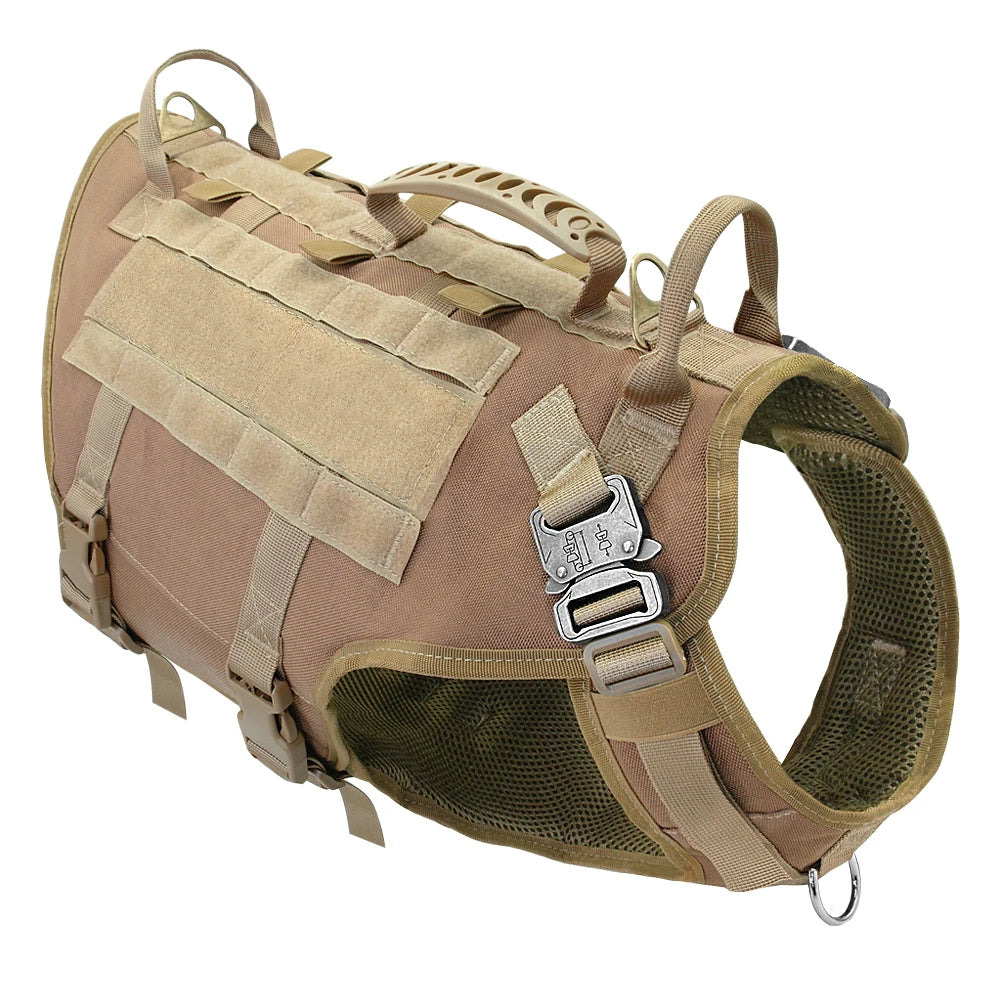 Arnés de nylon durable arnés de perro táctico militar K9 trabajo.