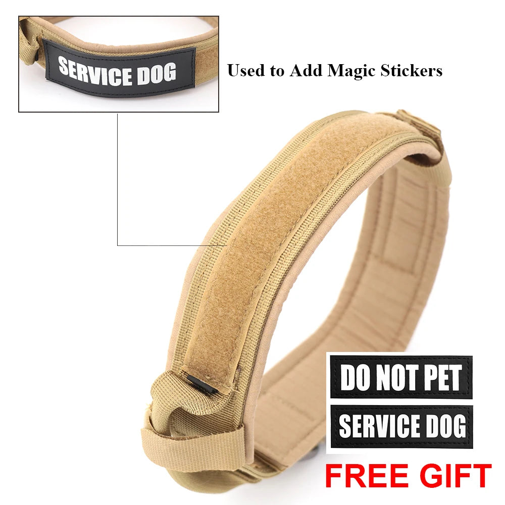 Collar táctico militar ajustable para perro, collares para perro y mascotas. - Mascotalux