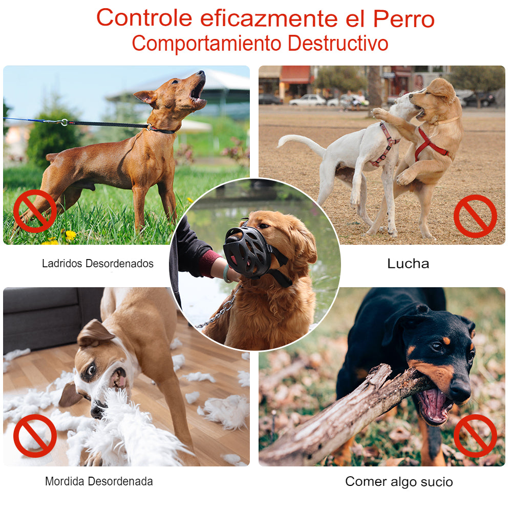 Bozal de goma suave para perros, antimordedura. - Mascotalux