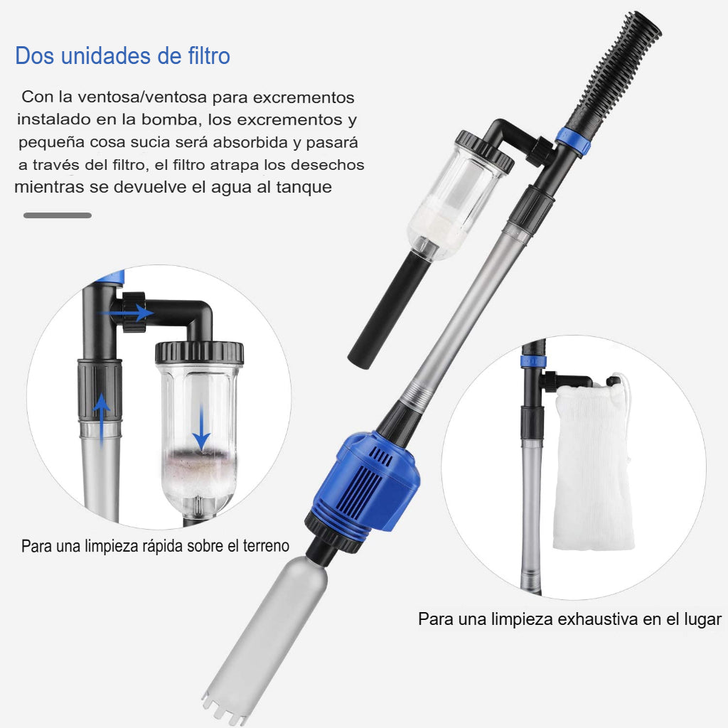 ¡Mantenimiento de Acuarios Simplificado! Descubre el Limpiador Automático de Peceras Sunsun HXS-02 - Mascotalux