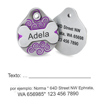 Etiqueta personalizada para perros. Accesorios anti pérdida para mascotas. - Mascotalux