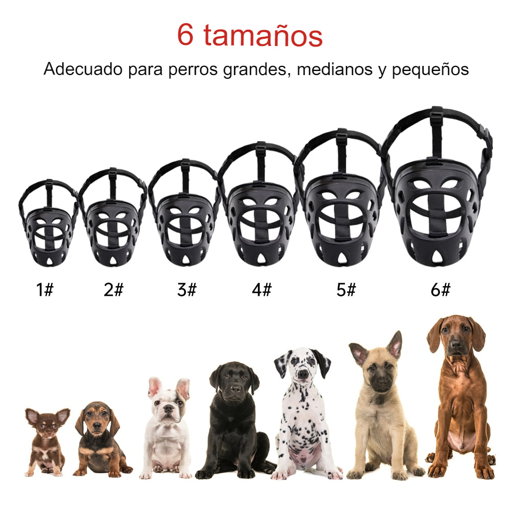Bozal de goma suave para perros, antimordedura. - Mascotalux