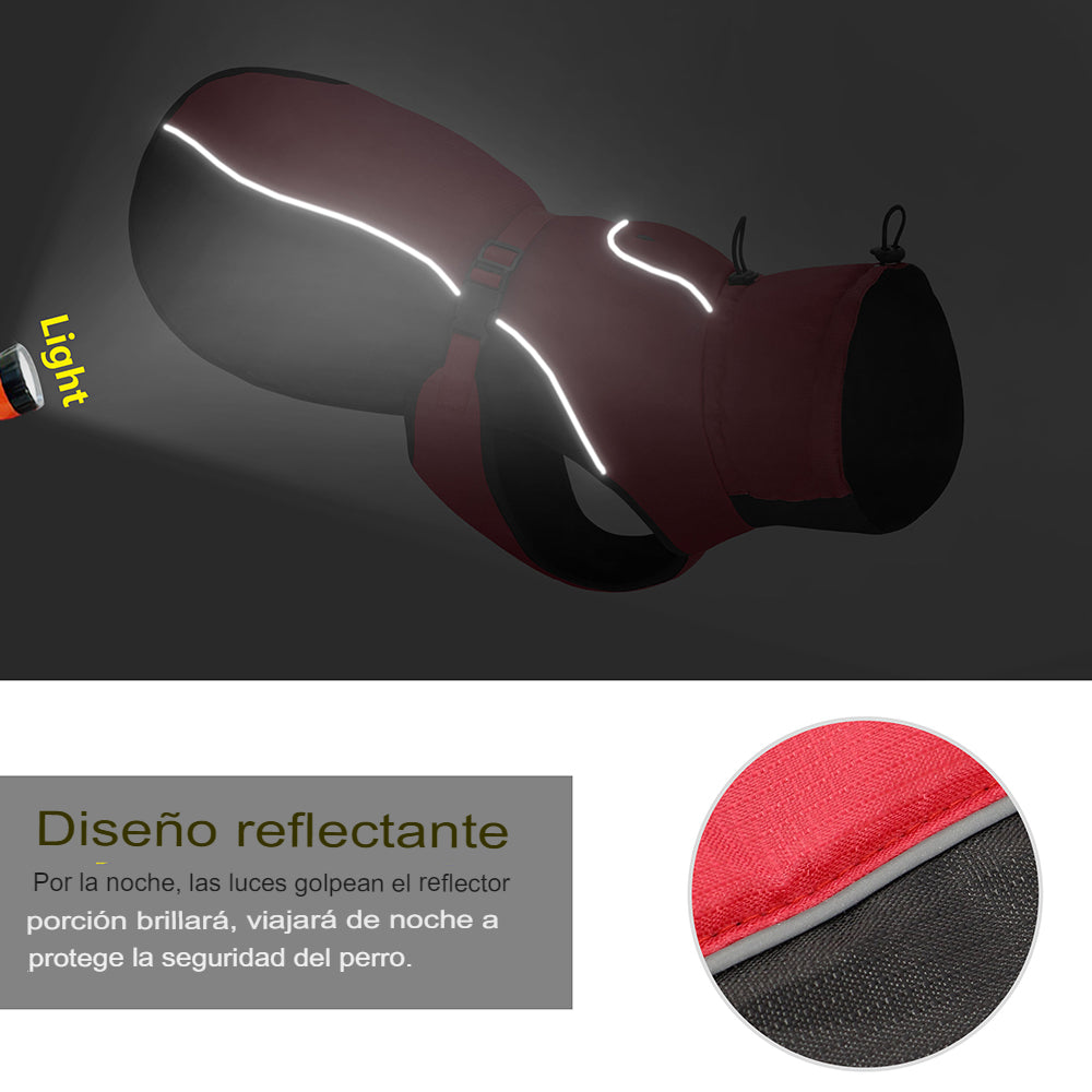 Ropa impermeable para perro grande chaqueta reflectante. - Mascotalux