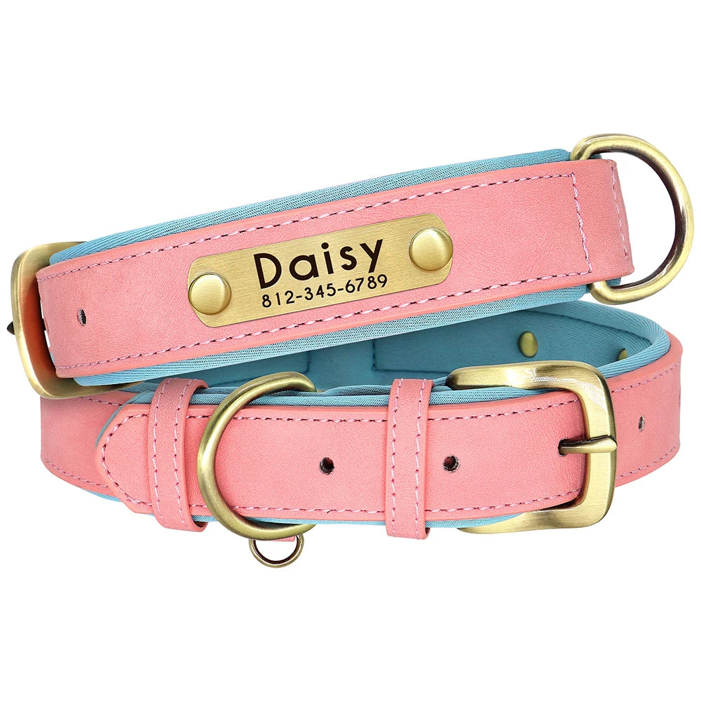 🐾 ¡El Collar de Cuero Personalizado que Tu Perro Merece! 🐾