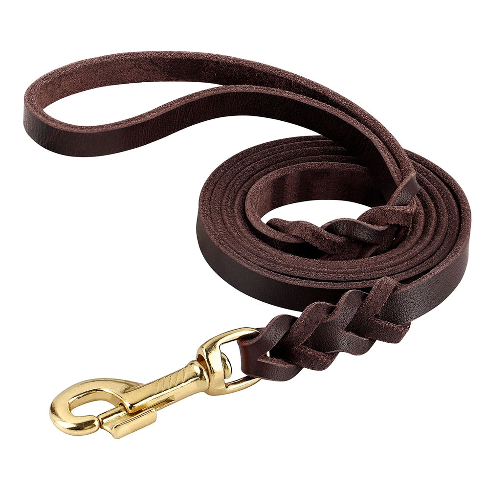 Descubre el Collar de Cuero Genuino para Perros que Impulsará la Aventura de tu Pastor Alemán! - Mascotalux