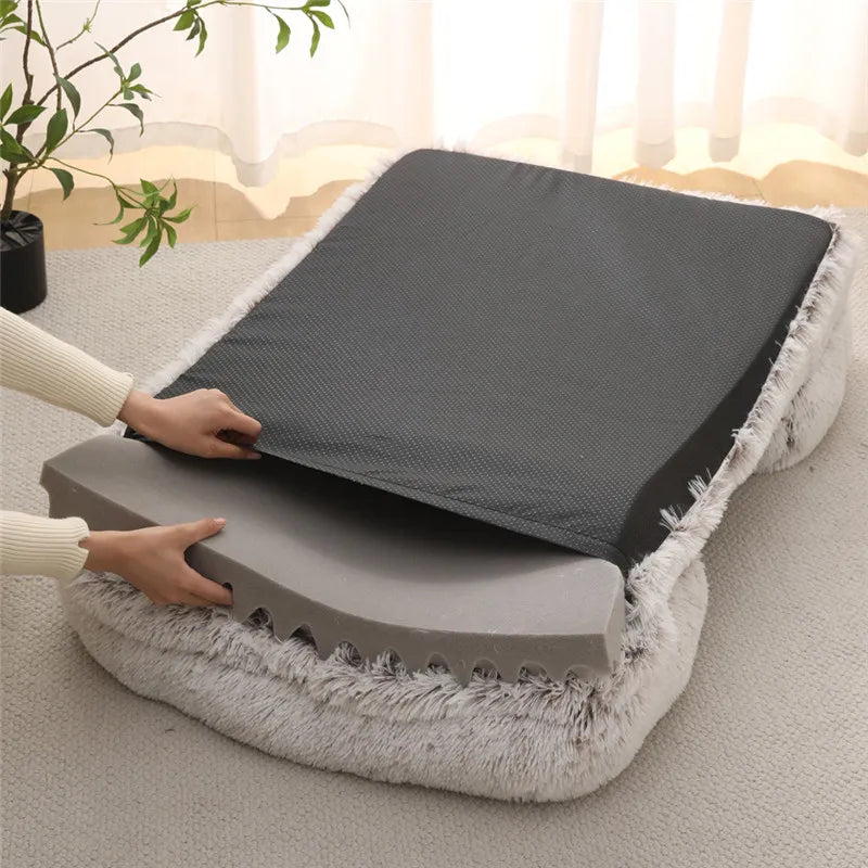 🛏️ Cama de Felpa para Perros – Suavidad, Calidez y Máximo Confort 🐾