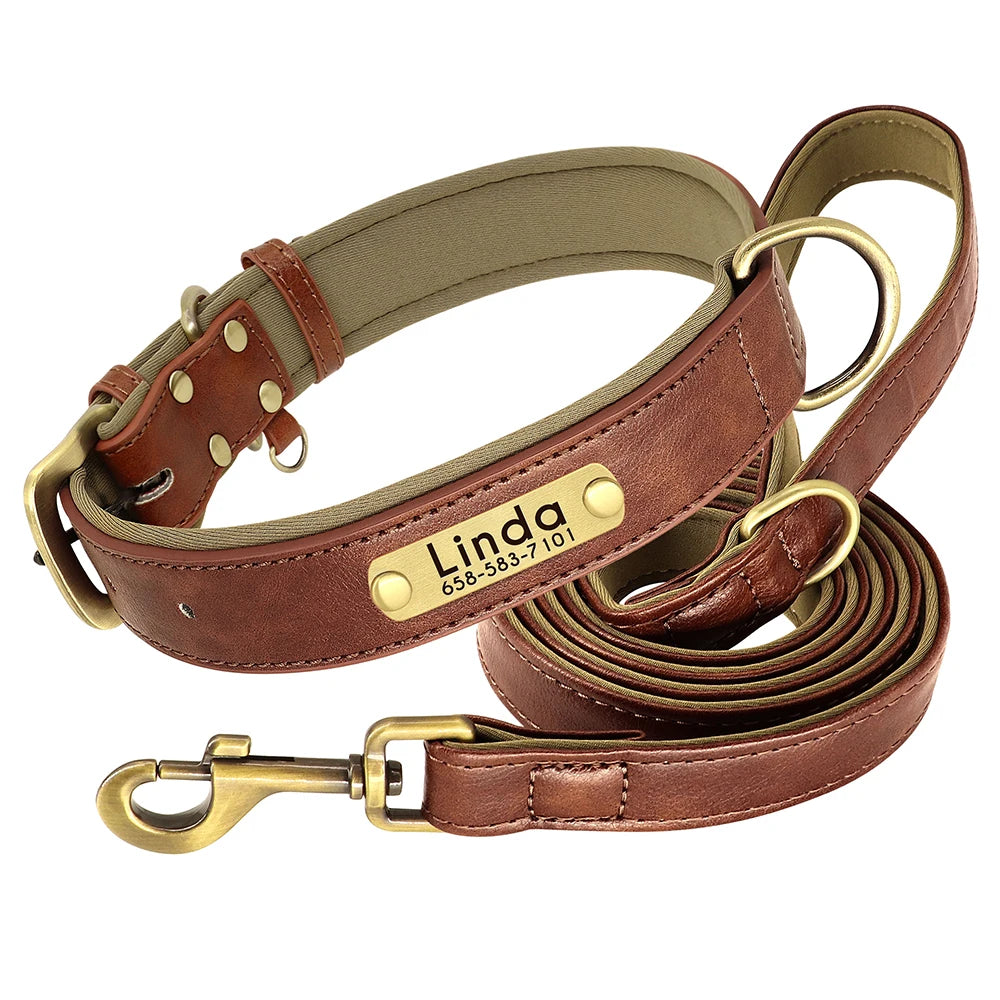 🐾 ¡El Collar de Cuero Personalizado que Tu Perro Merece! 🐾