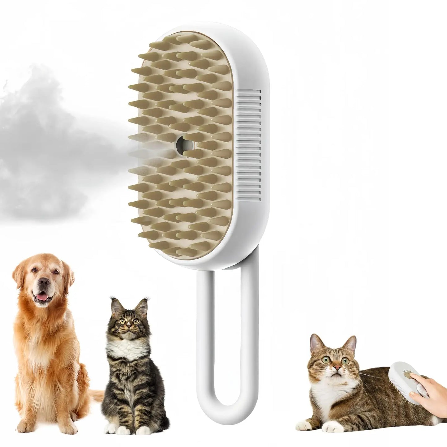 ¡Dale a tu mascota el cuidado que se merece con nuestro revolucionario Cepillo 3 en 1 para Mascotas con Vapor! - Mascotalux