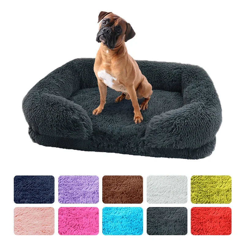 🛏️ Cama de Felpa para Perros – Suavidad, Calidez y Máximo Confort 🐾