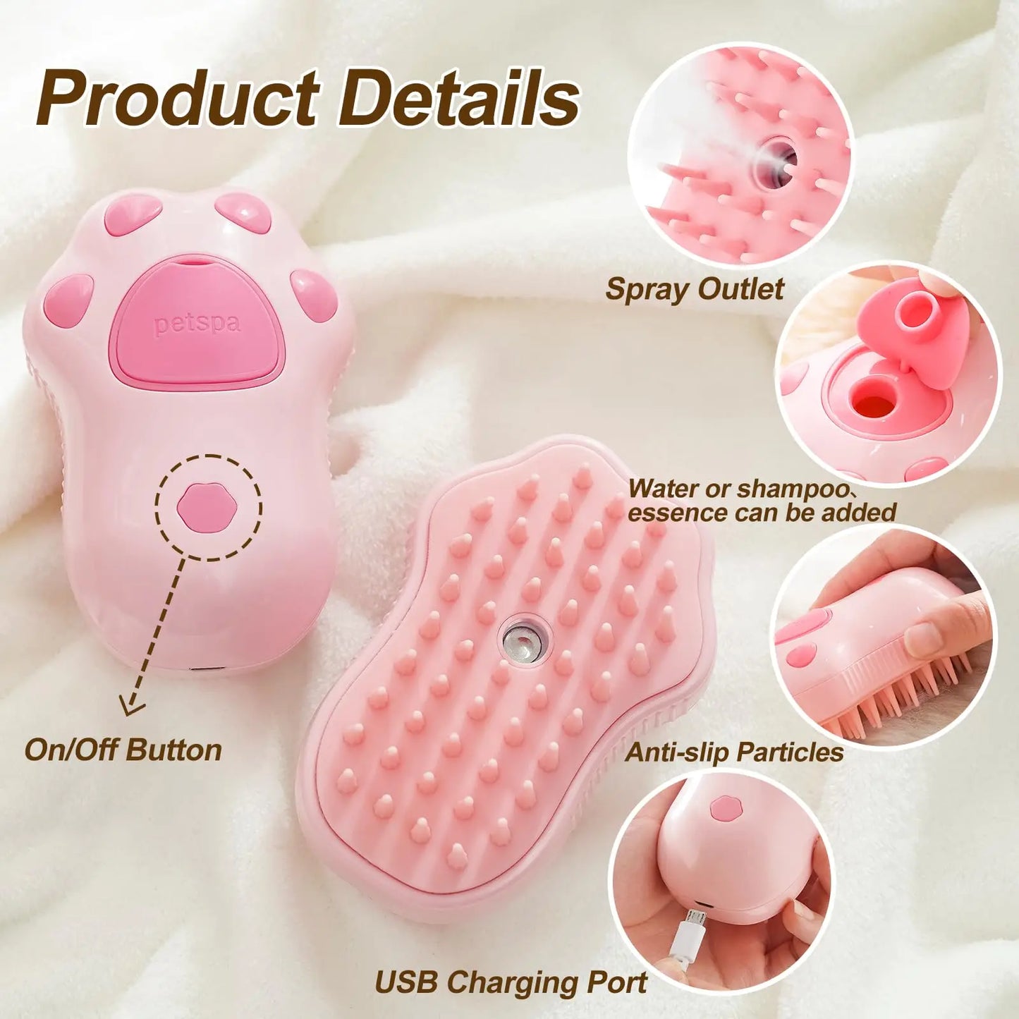 ¡Dale a tu mascota el cuidado que se merece con nuestro revolucionario Cepillo 3 en 1 para Mascotas con Vapor! - Mascotalux