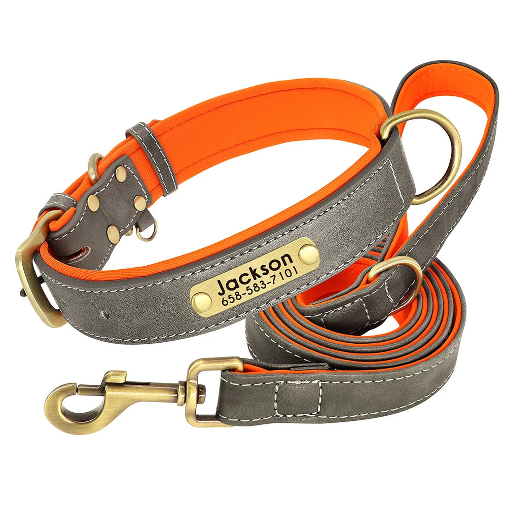 🐾 ¡El Collar de Cuero Personalizado que Tu Perro Merece! 🐾