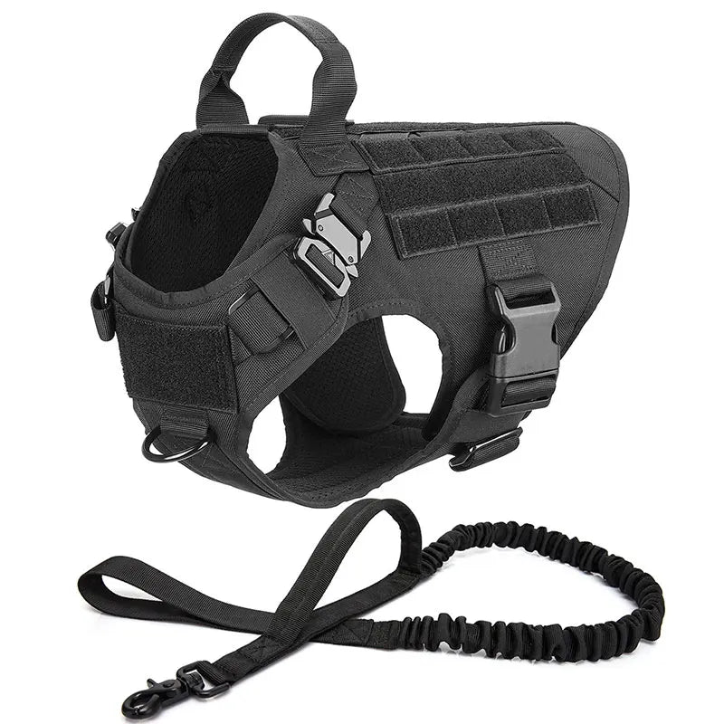 Arnés Táctico para Perros 3 Juegos: Arnés y Correa, Arnés y Correa y Collar, Conjunto. Resistente, cómodo y versátil. - Mascotalux