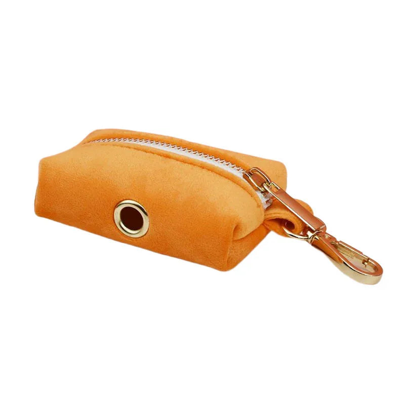Conjunto de Collar y Correa de Terciopelo Naranja para Perros: Estilo Exclusivo y Seguridad Personalizada para tu Compañero Peludo - Mascotalux