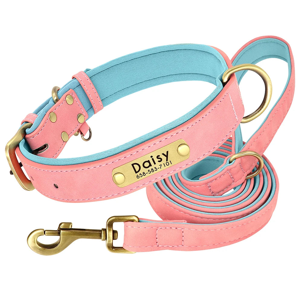 🐾 ¡El Collar de Cuero Personalizado que Tu Perro Merece! 🐾