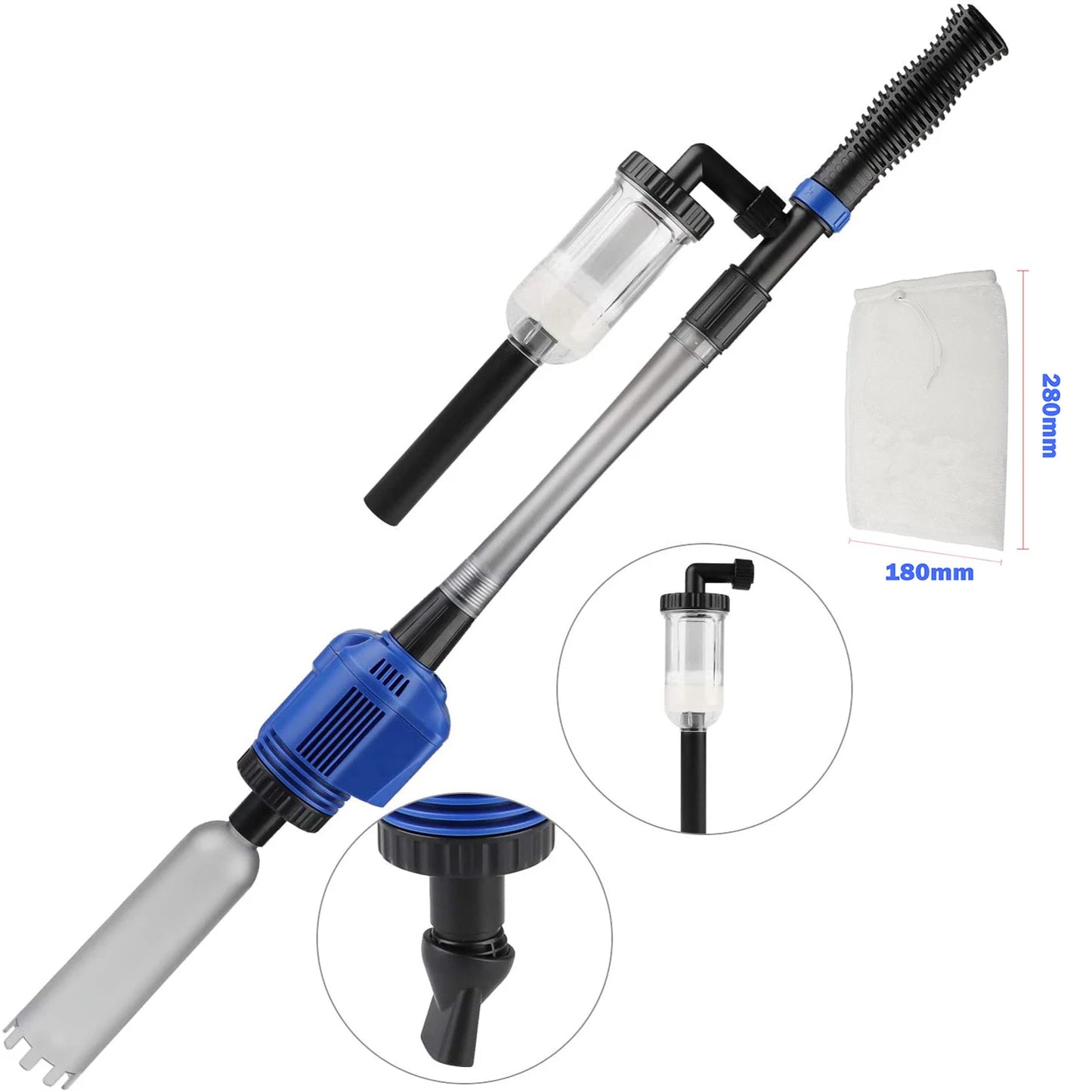 ¡Mantenimiento de Acuarios Simplificado! Descubre el Limpiador Automático de Peceras Sunsun HXS-02 - Mascotalux