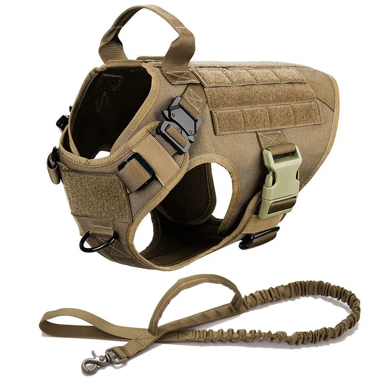 Arnés Táctico para Perros 3 Juegos: Arnés y Correa, Arnés y Correa y Collar, Conjunto. Resistente, cómodo y versátil. - Mascotalux