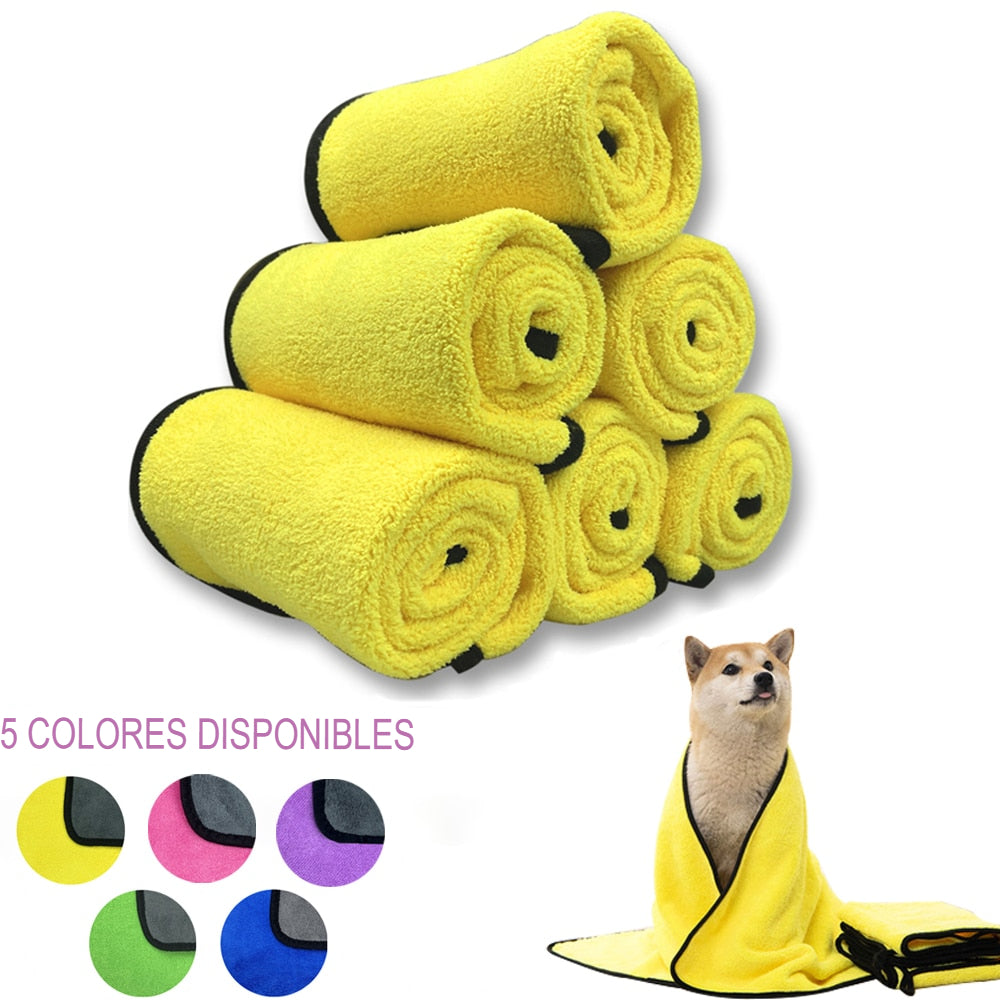 Toalla Absorbente Para Mascotas 140x70 Cm - Secado Rápido, Gruesa, Para Perros Y Gatos Después Del Baño