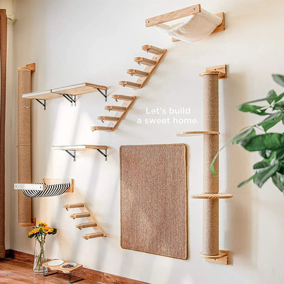 Paraíso elevado para gatos: ¡Descubre nuestra hamaca de pared