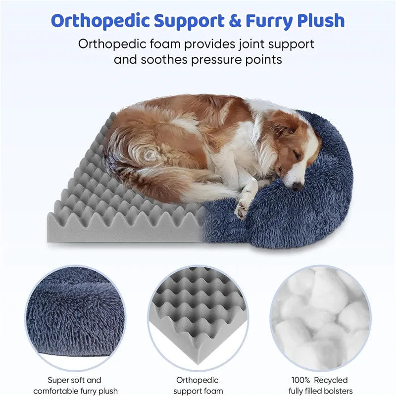 🛏️ Cama de Felpa para Perros – Suavidad, Calidez y Máximo Confort 🐾
