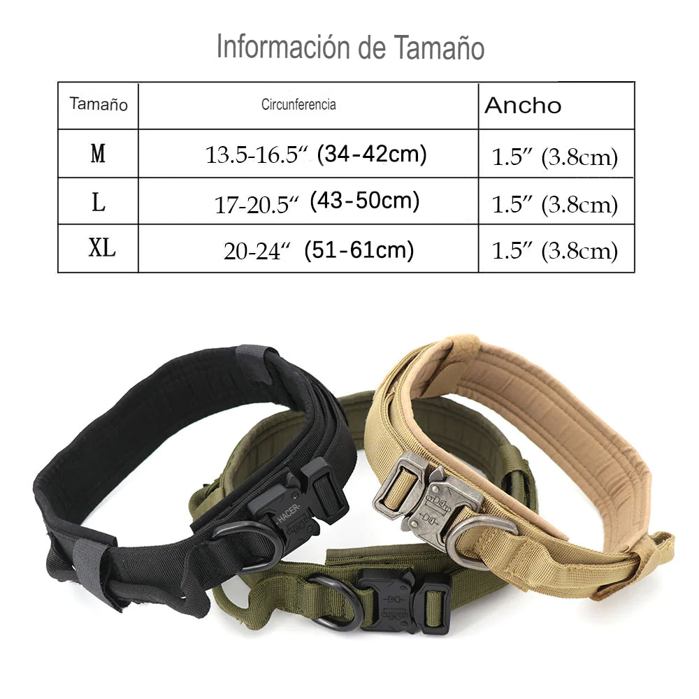 Arnés Táctico para Perros 3 Juegos: Arnés y Correa, Arnés y Correa y Collar, Conjunto. Resistente, cómodo y versátil. - Mascotalux