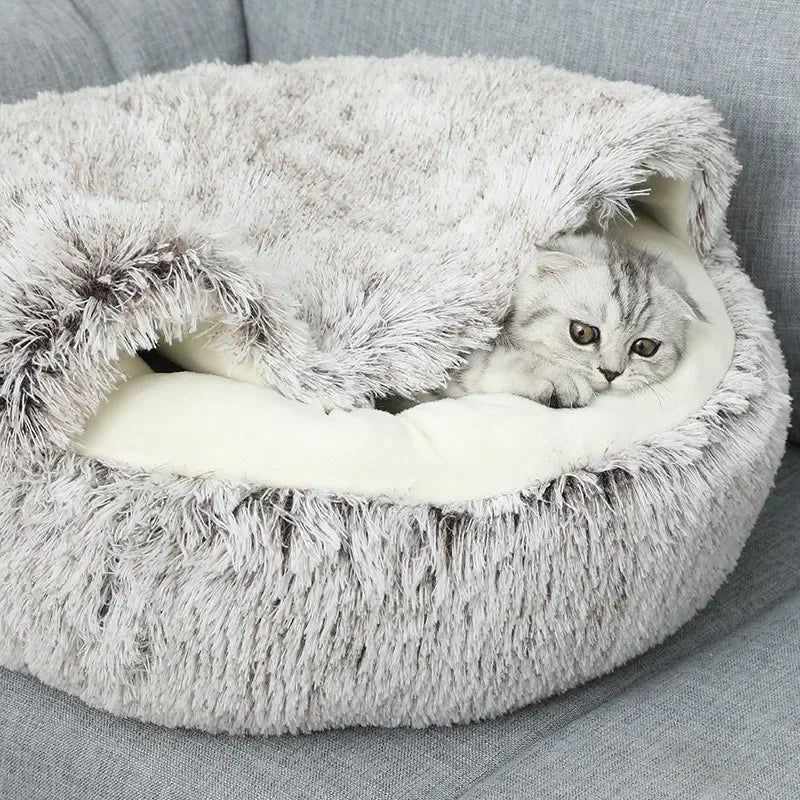 🏠 Cama de Felpa para Mascotas – Sueño Cálido y Profundo 🐶🐱