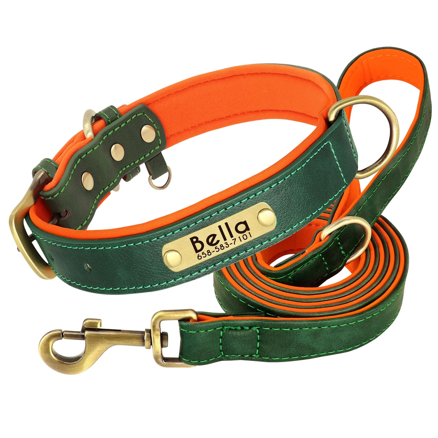 🐾 ¡El Collar de Cuero Personalizado que Tu Perro Merece! 🐾