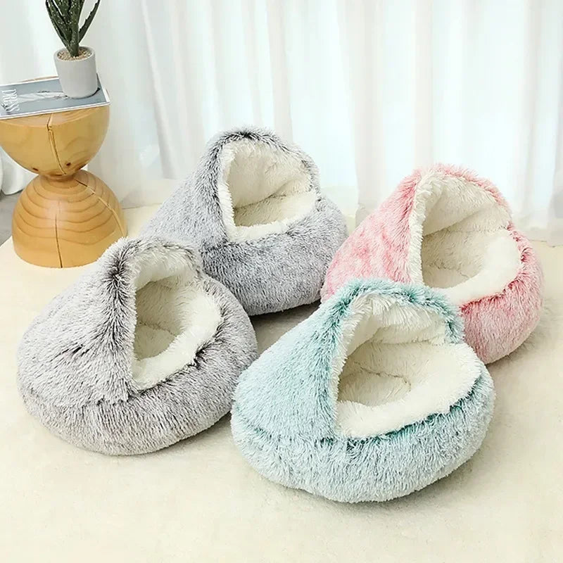 🏠 Cama de Felpa para Mascotas – Sueño Cálido y Profundo 🐶🐱