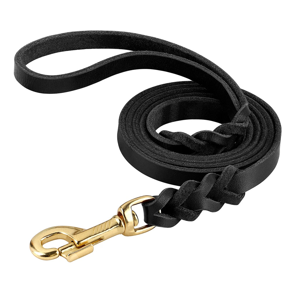 Descubre el Collar de Cuero Genuino para Perros que Impulsará la Aventura de tu Pastor Alemán! - Mascotalux