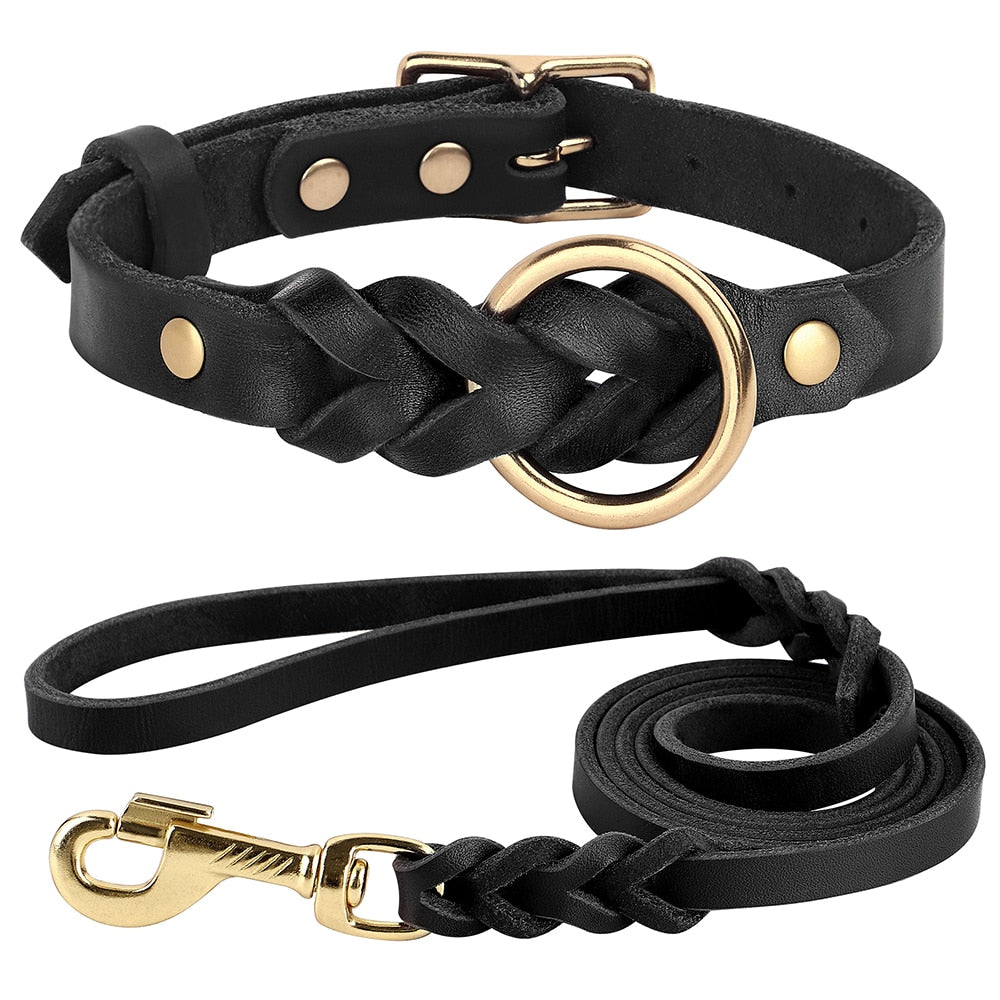 Descubre el Collar de Cuero Genuino para Perros que Impulsará la Aventura de tu Pastor Alemán! - Mascotalux