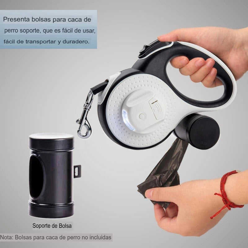 Correa Retráctil Benepaw: Pasea a Tu Perro con Seguridad y Comodidad, Día y Noche - Mascotalux