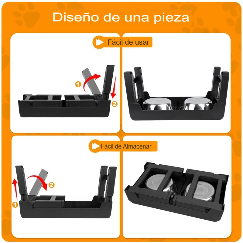 ¡Optimiza la alimentación de tu perro con el cuenco elevado Benepaw de acero inoxidable! - Mascotalux