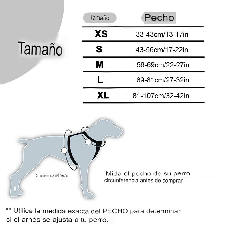 Arnés para perros sin tirón, chaleco, arnés suave reflectante de nylon para mascotas. - Mascotalux