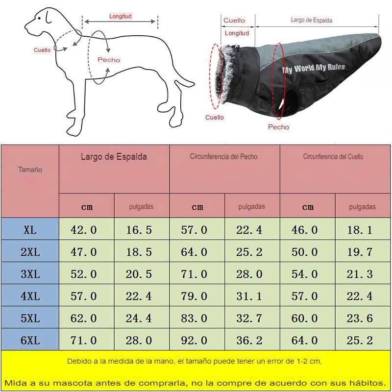 Ropa cálida de invierno para perro Labrador, chaqueta con arnés. - Mascotalux