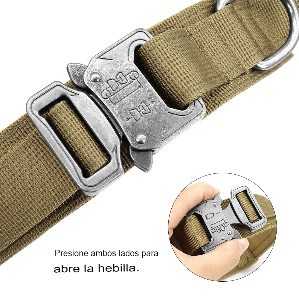 Perro fuerte táctico militar de la mascota. Entrenamiento de mascotas collares de perros grandes Bulldog francés K9. - Mascotalux