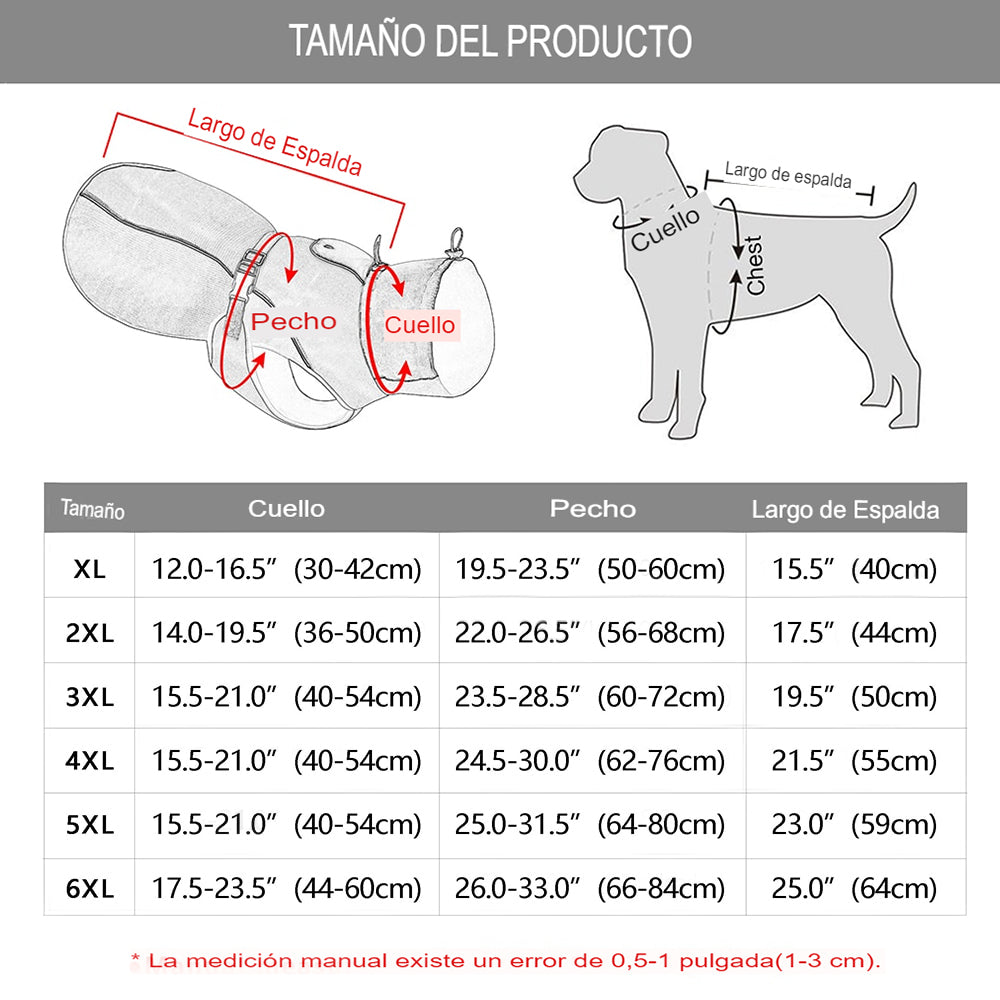 Ropa impermeable para perro grande chaqueta reflectante. - Mascotalux