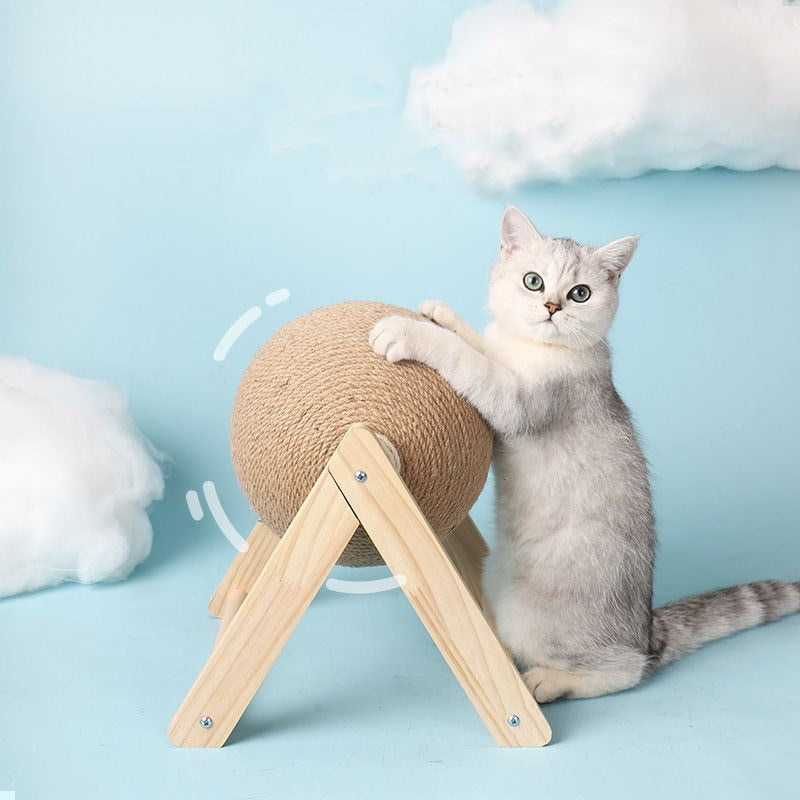 Pelota de rascar para gatos con cuerda sisal. - Mascotalux