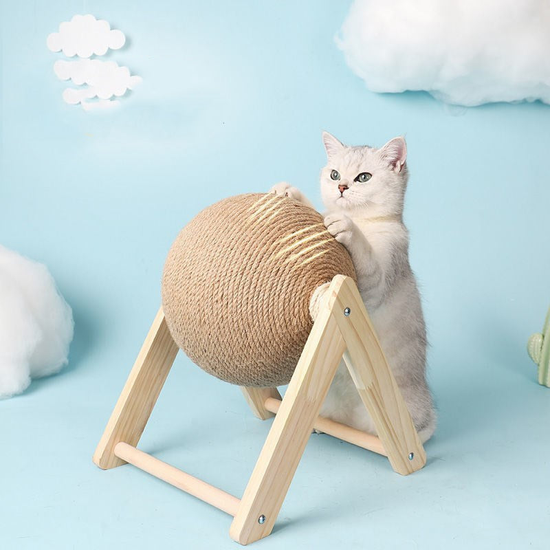 Pelota de rascar para gatos con cuerda sisal. - Mascotalux