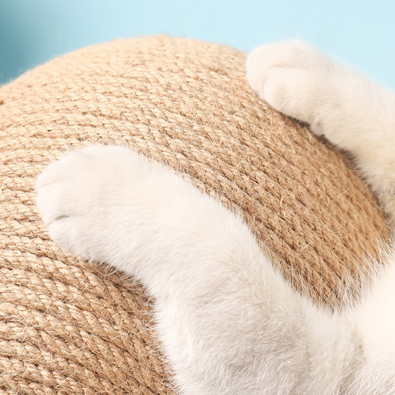 Pelota de rascar para gatos con cuerda sisal. - Mascotalux